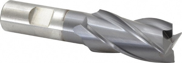 1" 4-Flute High Speed Steel Square End Mill, TiCN - Cleveland C33288