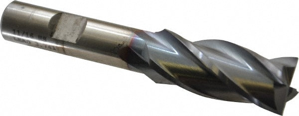 11/16" 4-Flute High Speed Steel Square End Mill, TiCN - Cleveland C33272