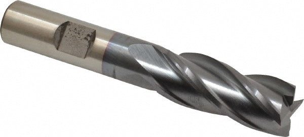 19/32" 4-Flute High Speed Steel Square End Mill, TiCN - Cleveland C33268