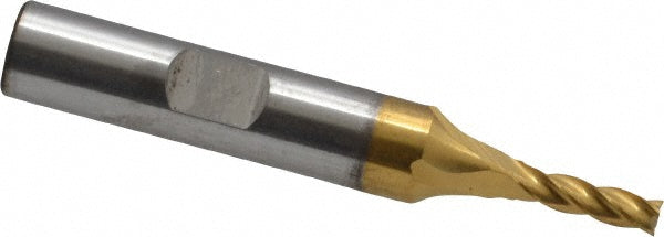 9/64" 4-Flute High Speed Steel Square End Mill, TiN - Cleveland C33188