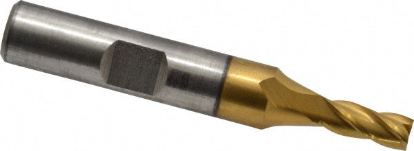13/64" 4-Flute High Speed Steel Square End Mill, TiN - Cleveland C33191