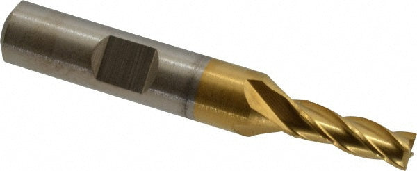 7/32" 4-Flute High Speed Steel Square End Mill, TiN - Cleveland C33192
