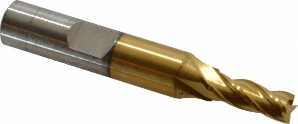 15/64" 4-Flute High Speed Steel Square End Mill, TiN - Cleveland C33193