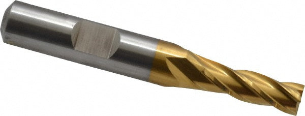 17/64" 4-Flute High Speed Steel Square End Mill, TiN - Cleveland C33194