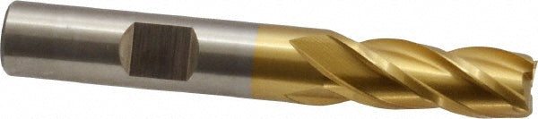 11/32" 4-Flute High Speed Steel Square End Mill, TiN - Cleveland C33198
