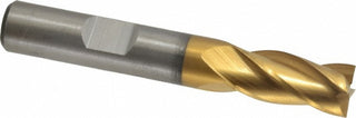 3/8" 4-Flute High Speed Steel Square End Mill, TiN - Cleveland C41524