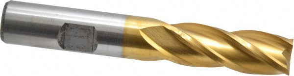1/2" 4-Flute High Speed Steel Square End Mill, TiN - Cleveland C41525