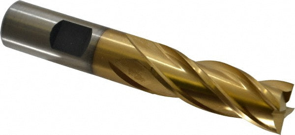 5/8" 4-Flute High Speed Steel Square End Mill, TiN - Cleveland C41526