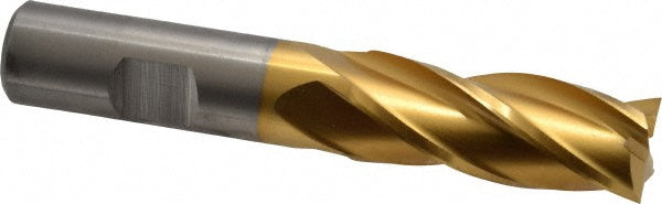 21/32" 4-Flute High Speed Steel Square End Mill, TiN - Cleveland C33212