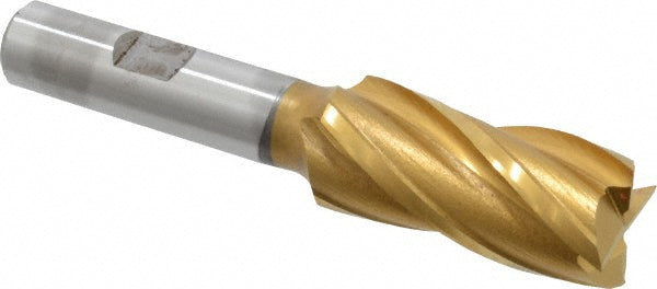 3/4" 4-Flute High Speed Steel Square End Mill, TiN - Cleveland C33216