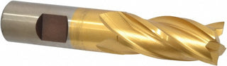 3/4" 4-Flute High Speed Steel Square End Mill, TiN - Cleveland C41527