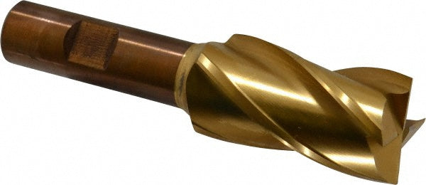 1" 4-Flute High Speed Steel Square End Mill, TiN - Cleveland C33227
