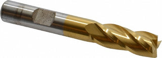 13/32" 4-Flute High Speed Steel Square End Mill, TiN - Cleveland C33201