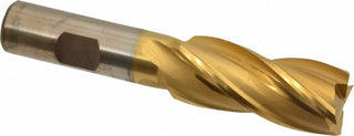 13/16" 4-Flute High Speed Steel Square End Mill, TiN - Cleveland C33219