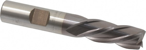 1/2" 4-Flute High Speed Steel Square End Mill, TiCN - Cleveland C33623