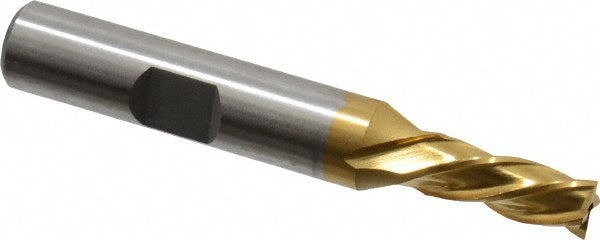 1/4" 4-Flute High Speed Steel Square End Mill, TiN - Cleveland C33611