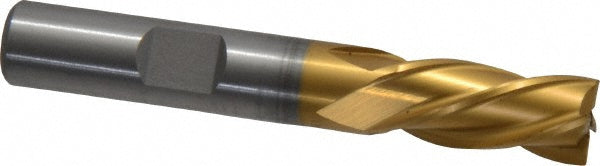 3/8" 4-Flute High Speed Steel Square End Mill, TiN - Cleveland C33613