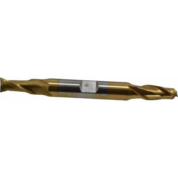 5/16" 2-Flute High Speed Steel Square End Mill, TiN - Cleveland C33660