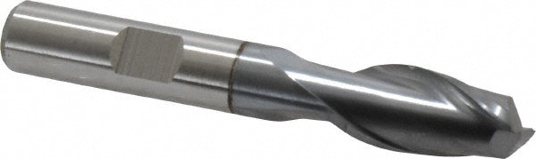 7/16" 2-Flute High Speed Steel Square End Mill, TiCN - Cleveland C33822