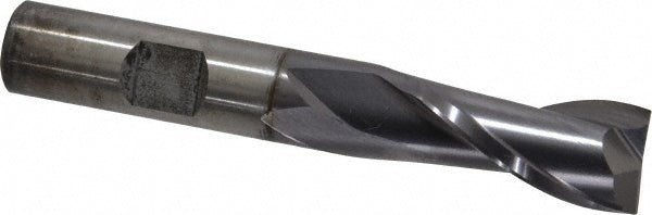 9/16" 2-Flute High Speed Steel Square End Mill, TiCN - Cleveland C33831
