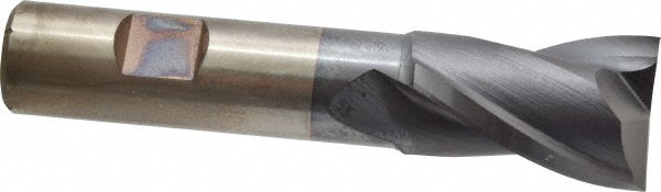 1" 2-Flute High Speed Steel Square End Mill, TiCN - Cleveland C38906