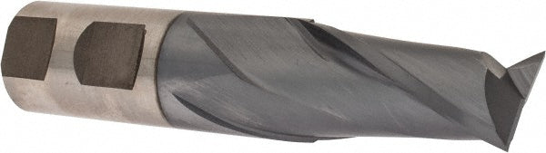 1" 2-Flute High Speed Steel Square End Mill, TiCN - Cleveland C38908