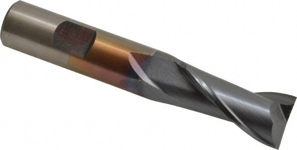 11/16" 2-Flute High Speed Steel Square End Mill, TiCN - Cleveland C33838