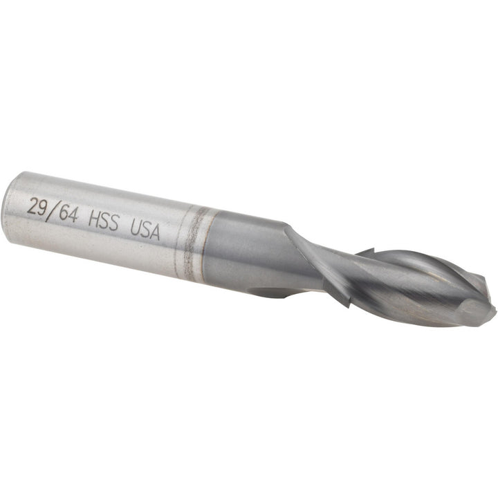29/64" 2-Flute High Speed Steel Square End Mill, TiCN - Cleveland C33823