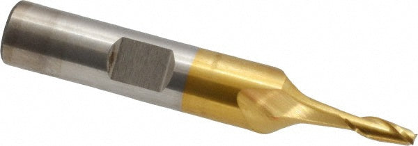 1/8" 2-Flute High Speed Steel Square End Mill, TiN - Cleveland C41550