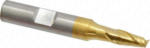 1/4" 2-Flute High Speed Steel Square End Mill, TiN - Cleveland C41552