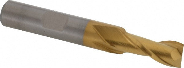 11/32" 2-Flute High Speed Steel Square End Mill, TiN - Cleveland C33763