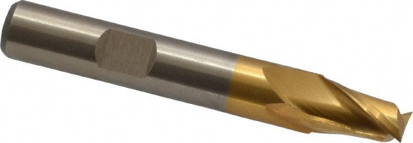 3/8" 2-Flute High Speed Steel Square End Mill, TiN - Cleveland C41554
