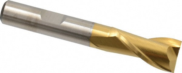 1/2" 2-Flute High Speed Steel Square End Mill, TiN - Cleveland C33772