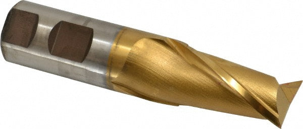1" 2-Flute High Speed Steel Square End Mill, TiN - Cleveland C41558