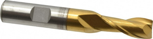 29/64" 2-Flute High Speed Steel Square End Mill, TiN - Cleveland C33769