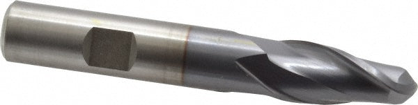 1/2" 2-Flute High Speed Steel Ball End Mill, TiCN - Cleveland C39033