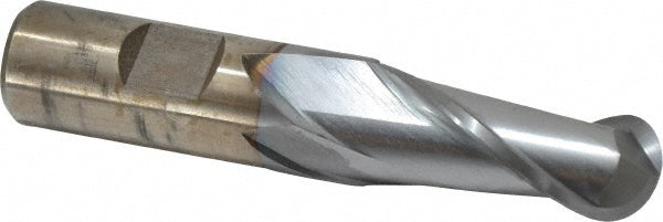 3/4" 2-Flute High Speed Steel Ball End Mill, TiCN - Cleveland C39038