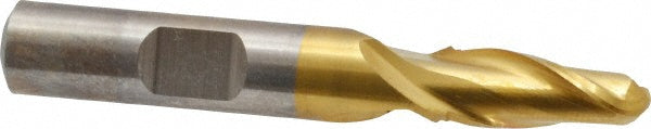 5/16" 2-Flute High Speed Steel Ball End Mill, TiN - Cleveland C39013