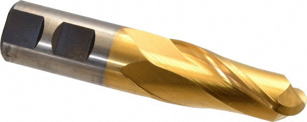 7/8" 2-Flute High Speed Steel Ball End Mill, TiN - Cleveland C39022