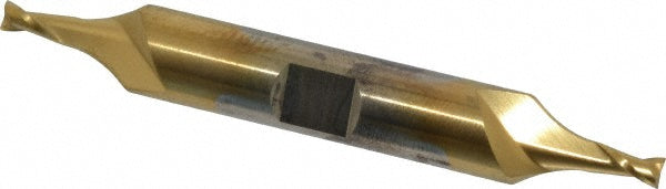 1/8" 2-Flute High Speed Steel Square End Mill, TiN - Cleveland C39044