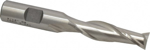 9/16" 2-Flute High Speed Steel Square End Mill - Cleveland C39074