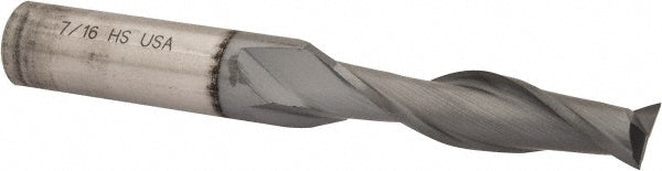 7/16" 2-Flute High Speed Steel Square End Mill, TiCN - Cleveland C39115