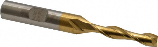1/4" 2-Flute High Speed Steel Square End Mill, TiN - Cleveland C39080