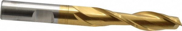 3/8" 2-Flute High Speed Steel Square End Mill, TiN - Cleveland C39084