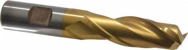 3/4" 2-Flute High Speed Steel Square End Mill, TiN - Cleveland C39093