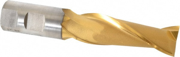 1" 2-Flute High Speed Steel Square End Mill, TiN - Cleveland C39097