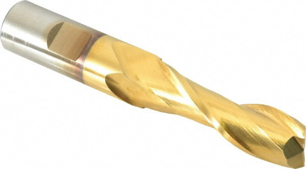 11/16" 2-Flute High Speed Steel Square End Mill, TiN - Cleveland C39092