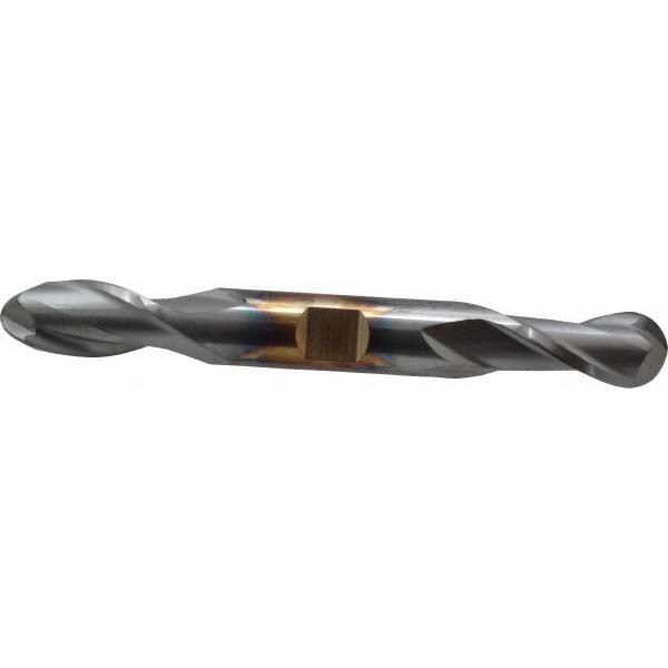 1/2" 2-Flute High Speed Steel Ball End Mill, TiCN - Cleveland C39169
