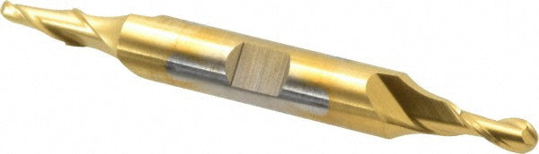 3/16" 2-Flute High Speed Steel Ball End Mill, TiN - Cleveland C39144
