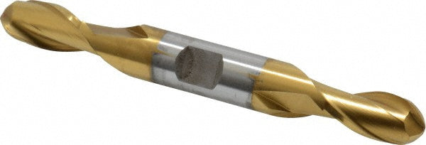 7/16" 2-Flute High Speed Steel Ball End Mill, TiN - Cleveland C39152